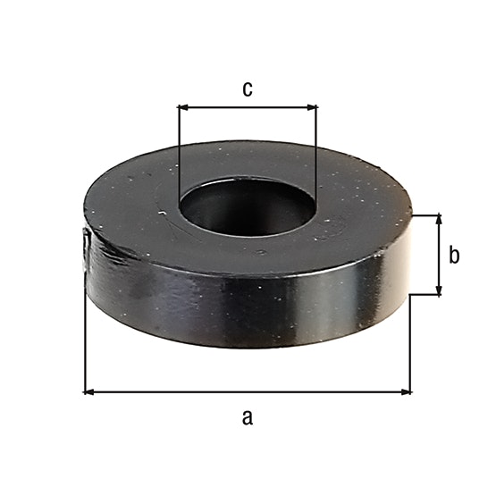 Alberts® Distanzhülse,KST schwarz,Außen ⌀20mm,Höhe je 5/10/20/30mm,verpackt à 5 St. 