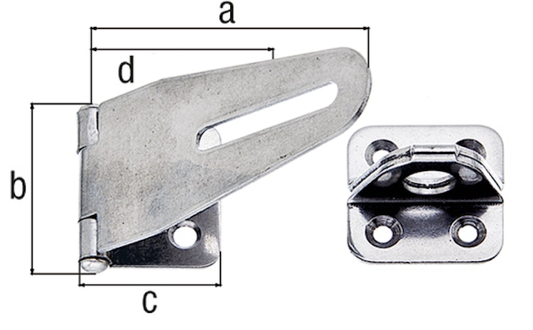 Sicherheitsüberfalle VA 83x37x30 mm