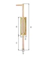 Alberts® Bodenschieber,galv.gelb verz.,z.Anschweißen,Höhe 400mm