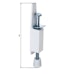 Alberts® Türfeststeller für Zimmertüren weiß lackiert Höhe 180 mm Karte à 1 St. 