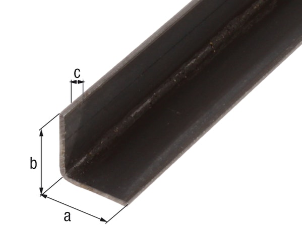 Alberts® Winkelprofil, Stahl roh, kaltgewalzt, LxBxHxS 1000 x 25 x 25 x 3 mm 432829