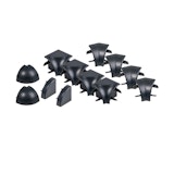 Alberts® Zubehör-Set für Abschlussleisten, PVC, schwarz 433741Zubehörbild