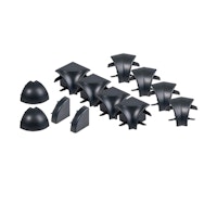Alberts® Zubehör-Set für Abschlussleisten, PVC, schwarz 433741