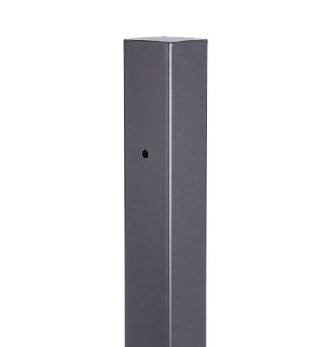 Alberts® Klobenpfosten für Doppeltor Columbus,Alu,matt schw.Kst.b.z.Einbet.89x89/2400mm 510565