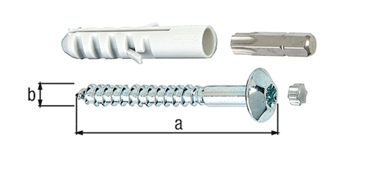 Schraubenset verz. Ø7x105 mm (4 Stück)
