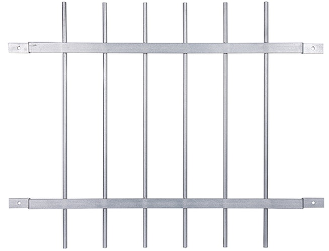 Alberts® Fenstergitter Friedberg f.Außenwand feuerverzinkt zum Aufschr. BxH 940x740 mm 