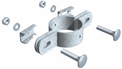 Alberts® Doppelschelle, feuerverzinkt, für Pfosten ⌀34 mm 563387