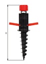 Alberts® Einschraub-Bodenhülse, Kst. schwarz-rot, Gesamtlänge 400 mm 609955
