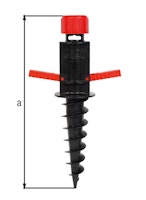 Alberts® Einschraub-Bodenhülse, Kst. schwarz-rot, Gesamtlänge 400 mm 609955