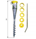 Vorschaubild Alberts® Einschraub-Bodenhülse für Rohre 25-65 mm ⌀, feuerverzinkt, Gesamtlänge 560 mm 610647