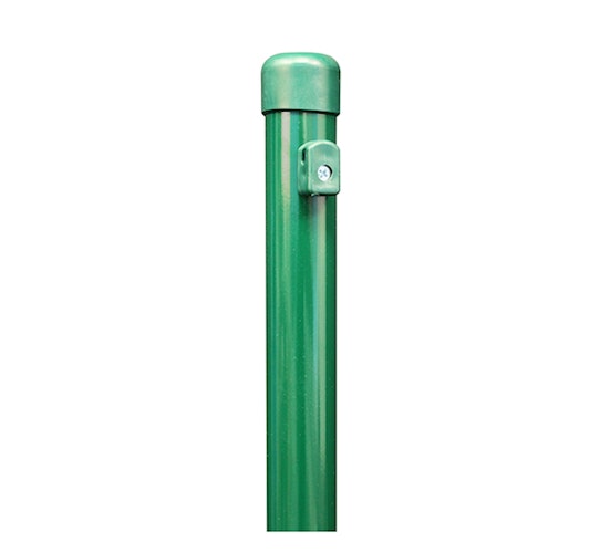 Alberts® Zaunpf.verkürzt,Befest.m.Einschlag-Bodenh.zinkp.grün Kst.b.L2165mm,⌀38mm 612771