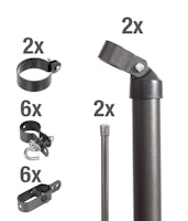 Alberts® Zaunanschl.-Set f. WG, grün kstb.,zE,f.Pfosten ⌀76 mm,f.Höhe 800 mm 601157