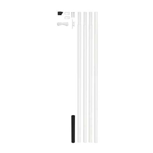 Fahnenmast Alu weiss mit Zubehör 5750 mm