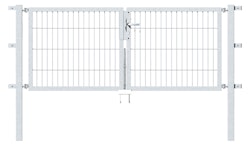 Alberts® Doppeltor Flexo,feuerverzinkt,lichte BxH1000+2000x1600,PF80x80/2300mm 646561