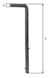 Alberts® Bodenschieber für Wellengittertore, feuerverzinkt, Gesamthöhe 240 mm, ⌀12 mm 654078Zubehörbild
