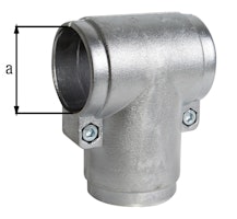 Alberts® T-Stück für Barrierenrohre und Wäschetrockengerüste, zweiteilig, Alu, ⌀48 mm 654122
