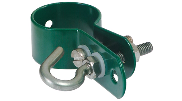Alberts® Schelle,Befestigung v. Geflechtspannstäben an Pfosten,verzinkt,anthr.Kst.b.⌀38mm 655563
