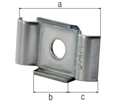 Alberts® Klemmlasche für Zaunpfosten mit Klemmlaschenbefestigung,Edelstahl,f.Pfosten40mm 657031