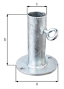 Vorschaubild Alberts® Halter für Sonnenschirme,feuerverzinkt,zA,Platte ⌀100mm,f.Standrohr ⌀20-38mm 657246