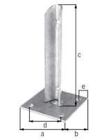 Alberts® Zaunsystem Fix-Clip Pro Pfostenfuß Ø34mm