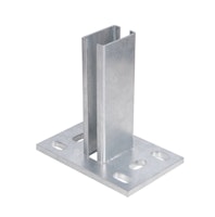 Alberts® Pfostenträger f.Zaunpfosten Doppelstab-Gittermatten,anth.,z.Aufschraub.,150x100 686086