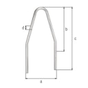 Vorschaubild Alberts® Schutzbügel Safety fvz.,z.Einb.,BxH 800x1000 mm,Bügelh.1500 mm,Rahmen⌀60 mm 772338
