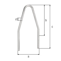 Alberts® Schutzbügel Safety fvz.,grün,z.Einb.,BxH 800x1000 mm,Bügelh.1500 mm,Rahmen⌀60 mm 772345