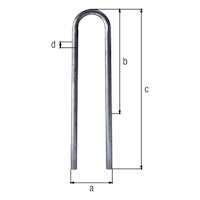 Alberts® Schutzbügel Universal fvz.,grün,z.Einb.,BxH 360x1000mm,Rahmen ⌀60 mm 772383