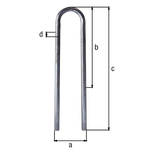 Alberts® Schutzbügel Universal fvz.,grün,z.Einb.,BxH 360x1000mm,Rahmen ⌀60 mm 772383