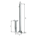 Vorschaubild Alberts® Absperrpf.Klappy-Bo umlegb.,PZ,fvz,weiß,2 rote Ringe,z.Einb.,Pf.⌀60 mm 780876