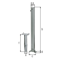 Alberts® Absperrpf.Klappy-Bo umlegb.,Dreik.,fvz,weiß,2rote Ringe,z.Einb.,Pf.70x70 mm 781149
