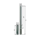 Alberts® Absperrpf.Passau herausnb.Dreik.,fvz.,weiß,2 rote Ringe,2Ösen,z.Einb.,Pf.70x70mm 781590