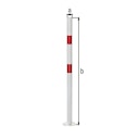 Vorschaubild Alberts® Absperrpf. Standard SK fvz.,weiß,2 rote Ringe, Aufschr., Pf.⌀76 mm 782917