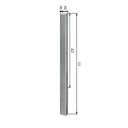 Vorschaubild Alberts® Absperrpf. Standard SK fvz.,weiß, 2 rote Ringe, z.Einb.,Pf. 70x70 mm 783082