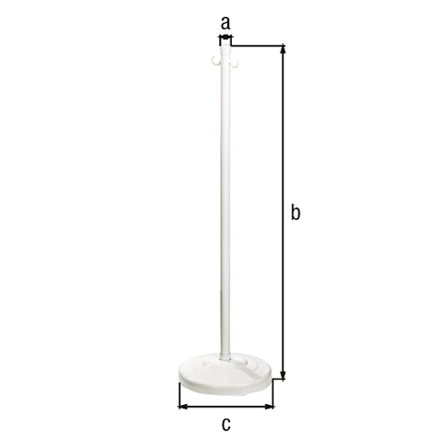 Alberts® Absperrketteständer Inside zinkph.,weiß,transportabel Pf.⌀25mm, H ü.Boden 900 mm 783259