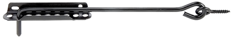Alberts® Sturmhaken,mit Feststellplatte,KTL sw,z.Einschrauben,Länge 300mm