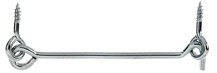 Alberts® Sturmhaken mit Öse blau verzinkt z.Einschrauben Länge 120 mm Haken ⌀4 mm 