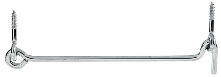 Alberts® Sturmhaken mit Öse blau verzinkt z.Einschrauben Länge 198 mm Haken ⌀6 mm 