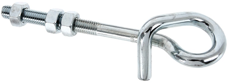 Alberts® Schaukelhaken mit Gewinde galv. blau verzinkt z. Durchschrauben M12 L 180mm 