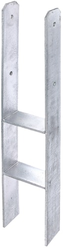 Alberts® H-Pfostenträger 400x80x8mm Gesamtlänge 800mm für verschiedene Pfostenstärken