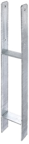 Alberts® H-Pfostenträger 300x60x6mm Gesamtlänge 800mm für verschiedene Pfostenstärken