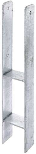 Alberts® H-Pfostenträger 300x60x6mm Gesamtlänge 800mm für verschiedene Pfostenstärken