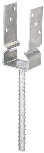 Alberts® U-Pfostenträger Holzschutz 150x60x4mm Betonanker Riffelstahl für verschiedene Pfostenstärken