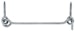 Alberts® Sturmhaken mit Öse Edelstahl zum Einschrauben Länge 120 mm Haken ⌀4,2 mm Bild
