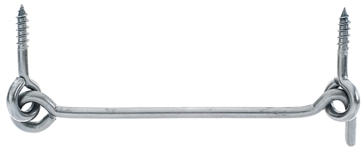Alberts® Sturmhaken mit Öse Edelstahl zum Einschrauben Länge 120 mm Haken ⌀4,2 mm 