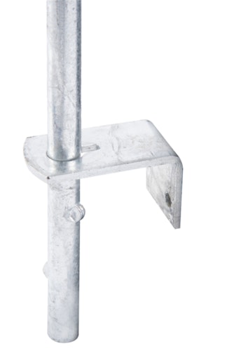 Alberts® Bodenschieber feuerverzinkt Gesamthöhe 400 mm Abstand Bolzen - Tor 40 mm 