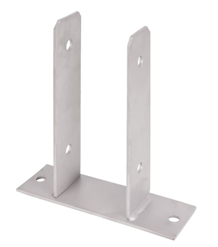 Alberts® Edelstahl U-Pfostenträger 200x60x4mm zum Aufschrauben für verschiedene Pfostenstärken
