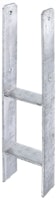 Alberts® H-Pfostenträger 300x60x6mm Gesamtlänge 600mm für verschiedene Pfostenstärken