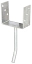Vorschaubild Alberts® U-Pfostenträger 104x60x4mm Betonanker Rundstahl für verschiedene Pfostenstärken