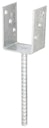 Vorschaubild Alberts® U-Pfostenträger 104x60x4mm Betonanker Riffelstahl für verschiedene Pfostenstärken
